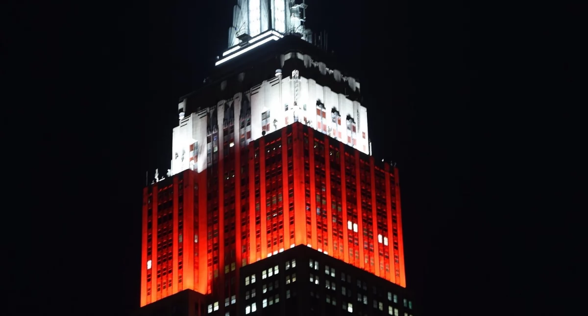 Lewandowski rozświetlił Empire State Building z okazji Święta Niepodległości