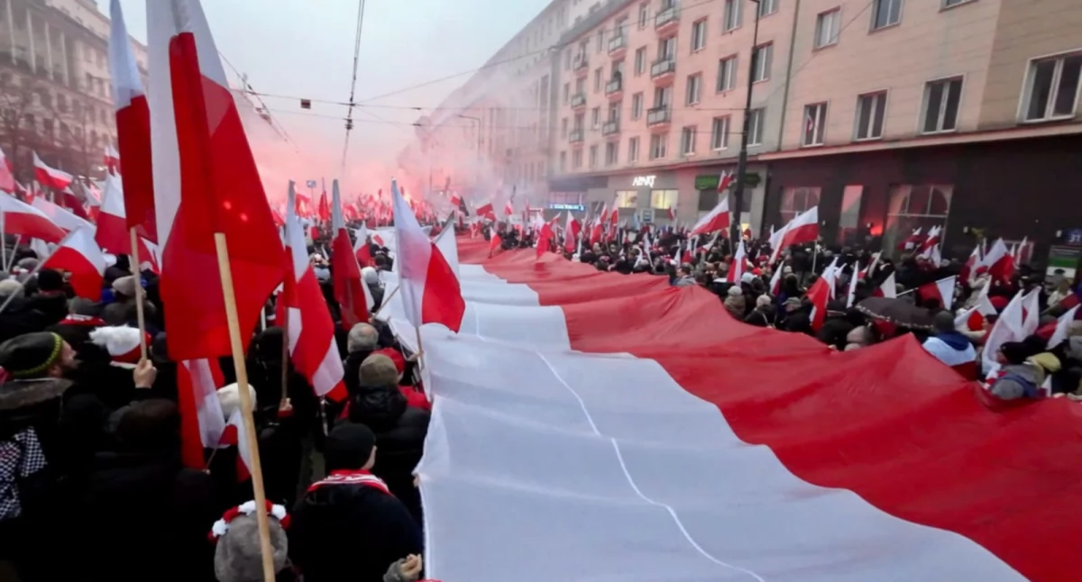 [NASZE VIDEO] „Jeden naród, silna Polska” – zobacz, jak świętowali uczestnicy Marszu Niepodległości 