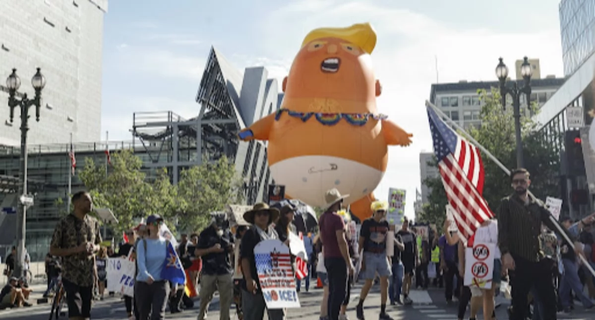Demonstracje przeciw Trumpowi i działania Hutu