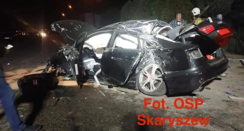Wypadek w Skaryszewie / Źródło: OSP Skaryszew 
