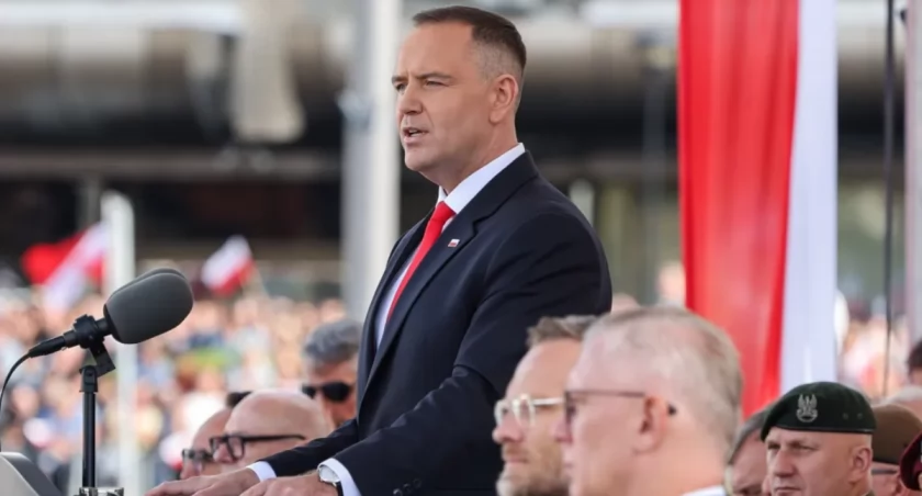  Karol Nawrocki, Sławomir Cenckiewicz i Zbigniew Bogucki Fot. PAP/Albert Zawada 
