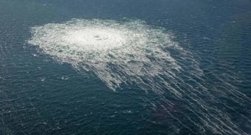  Nord Stream, wyciek gazu. Fot. PAP/Newscom/DANISH DEFENCE 