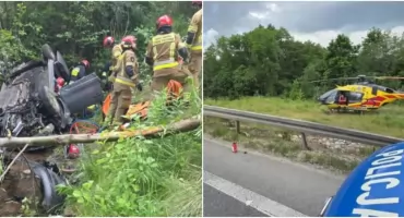 Auto spadło z wiaduktu. Dwie osoby nie żyją