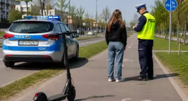 Szok w Mławie! 16-latka na hulajnodze miała prawie promil